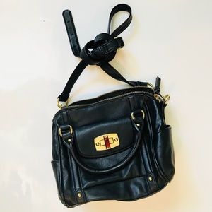 Black Faux Leather Purse